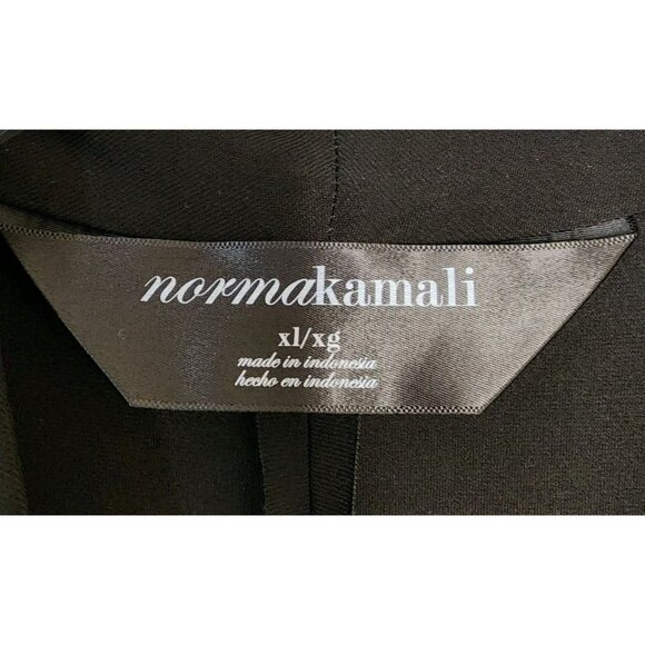 Norma Kamali Faux Wrap Ruched Knee Length Dress Black Size XL - Picture 3 of 5